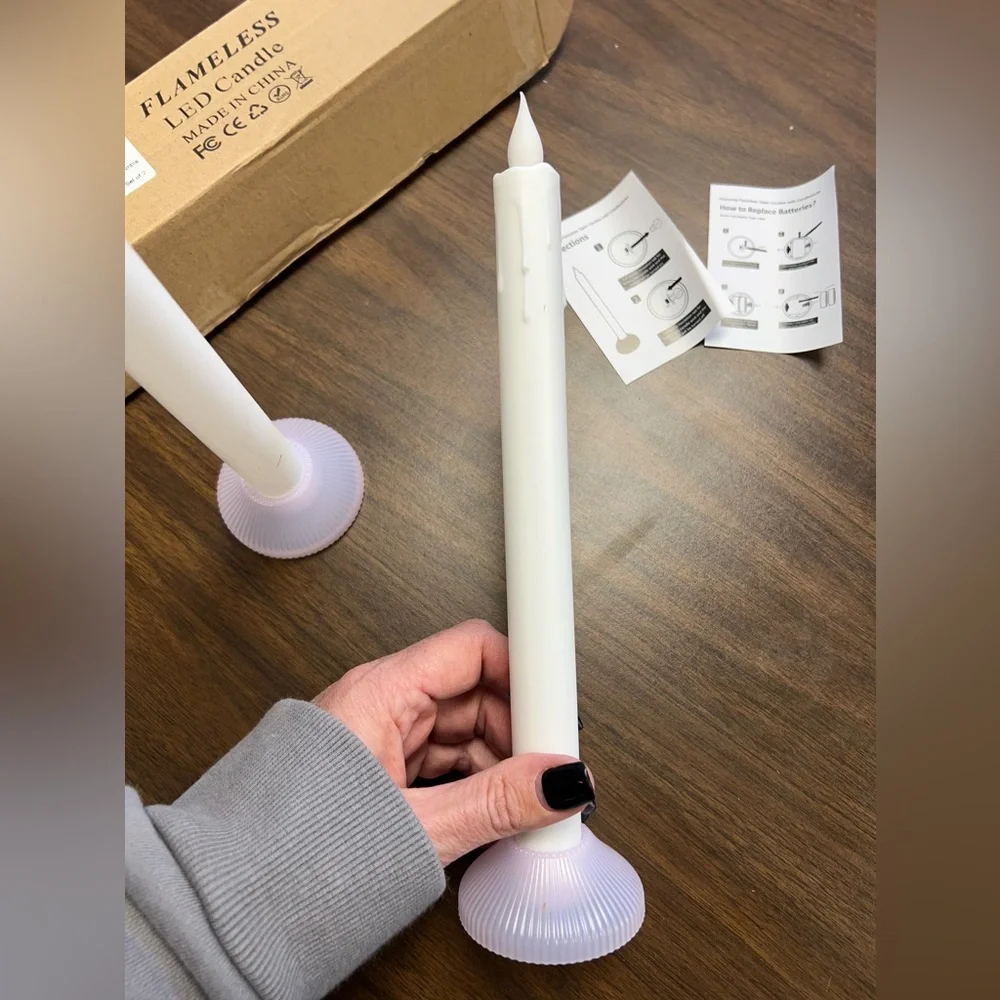 Set of two LED Flameless Candle. New in box.